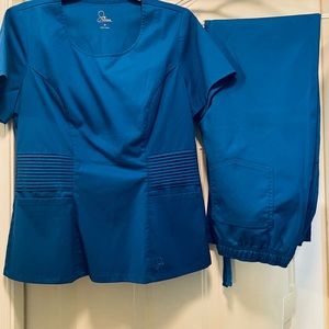 Jaanuu Scrub Set, royal blue, sz M
